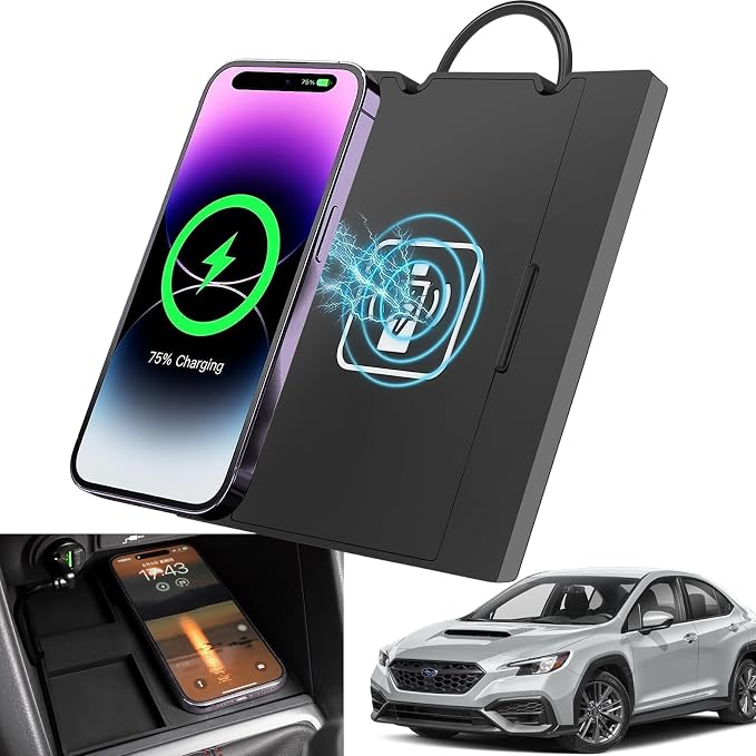 for 2022-2026 Subaru WRX 15W Fast Wireless Charger, Car Qi Charging Station Pad Mat fits Subaru WRX Accessories