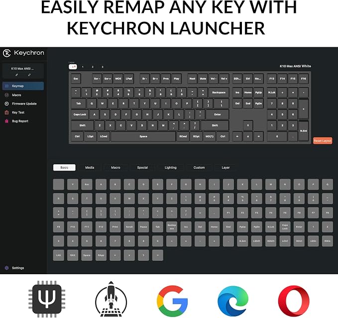 Keychron K10 Max Wireless Custom Mechanical Keyboard, 100% Layout QMK 2.4 GHz Bluetooth White Backlit with Hot-swappable Keychron Super Banana Switch Compatible with Mac Windows Linux