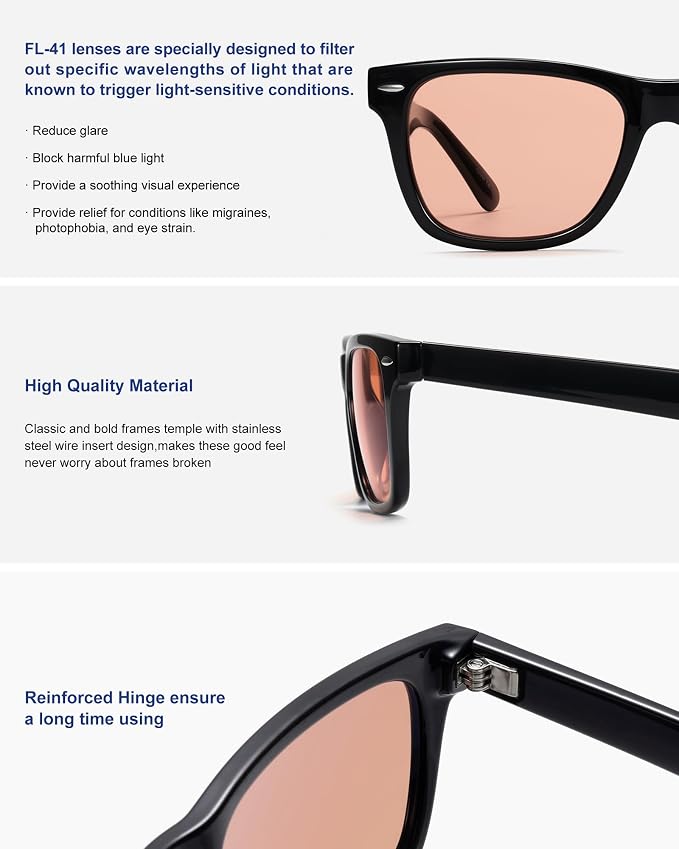 ViewJoy Sleep Glasses 99.9% Blue Light Glasses Dual AR Coatings Amber Orange Lens for Computer Gaming Reduce Eyestrain