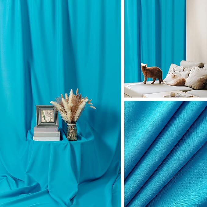 Sugargirl 10X10FT Blue Backdrop Background for Photography, Photo Backdrop Blue Screen Photo Booth Backdrop for Photoshoot Party Video(1 Panel)