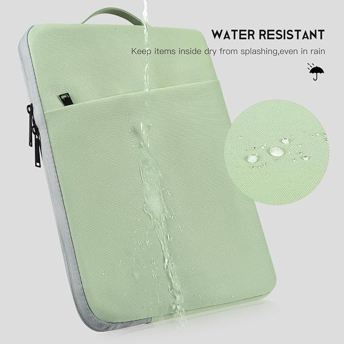 17 inch Laptop Carrying Case, Padded Travel Computer Sleeve Bag for HP 17.3-in Laptop, HP Envy 17, Dell Inspiron 17, ASUS Vivobook 17, Lenovo ideapad 17, Water-Resistant with Handle -Mint Green