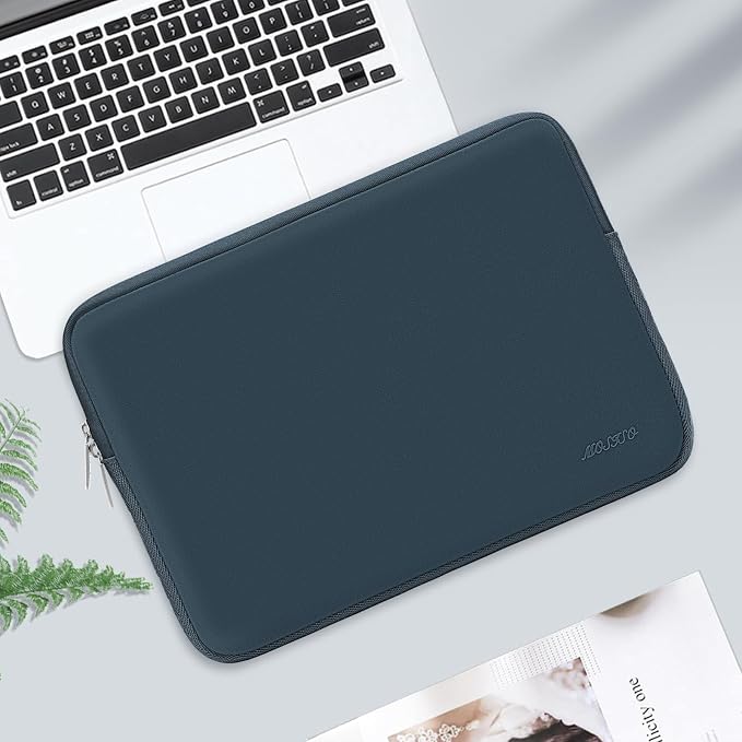MOSISO Laptop Case 15 inch, 15 inch Laptop Sleeve Bag Compatible with MacBook Air M5 A3448 M4 A3241 M3 A3114 M2 A2941 2026-2023, Dell XPS, Neoprene Computer Sleeve Bag with Small Case, Haze Blue