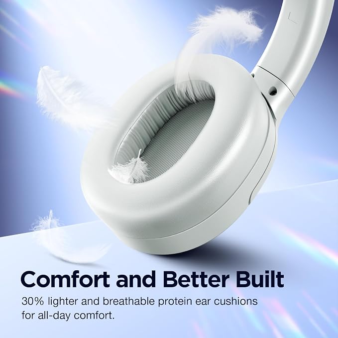 Upgrade Pro‑level Hybrid Active Noise Cancelling Headphones with HD Sound, Wireless Bluetooth Headphones Over The Ear Unequaled Comfort, Vivid Deep Bass, for Home Office Travel Birthday Gift Pcs
