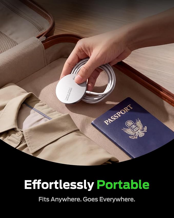 MOVESPEED for MagSafe Charger, Qi2.2 Certified 25W Magnetic Wireless Fast Charging Pad Compatible with iPhone 17/16/15/14/13/12 Series, AirPods Pro 4/3/2, Samsung Galaxy and More(White)