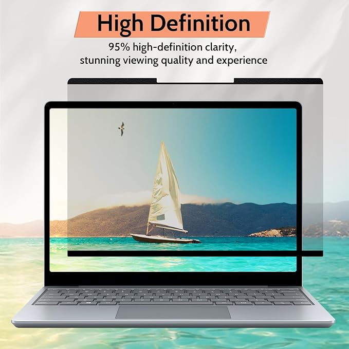 Mamol Magnetic Privacy Screen for 13 inch Surface Pro 11/10/9/8/X, Removable Anti Glare Blue Light Filter, Anti-Spy Screen Protector