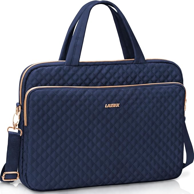 Laptop Case Bag Women Men Computer Sleeve Compatible with MacBook/Dell/HP/Acer/ASUS, Waterproof Shoulder Carrying Briefcase, Blue, 14-14.5 Inch