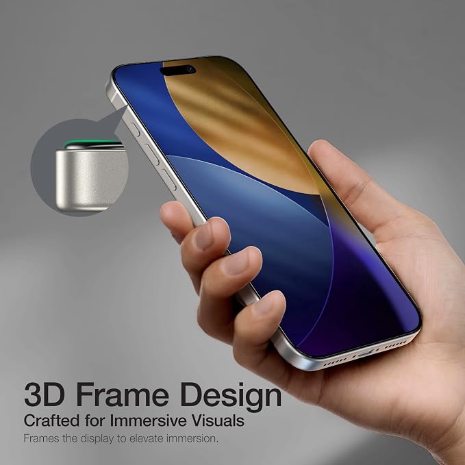 AMAZINGthing for iPhone 17 Air [Titan Filter 7 - Max Glass ] Screen Protector, Blue Light Reduction, 9H Tempered Glass, Full Coverage, Case‑Friendly, Oleophobic, Alignement Frame, 2 Pack