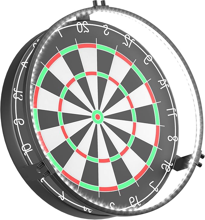STASUN 360° Dartboard Ring Light, Dimmable Magnetic LED Dart Board Lighting System, 6500K White Light for Shadow-Free Visibility in Home Bars, Game Rooms & Dartboards