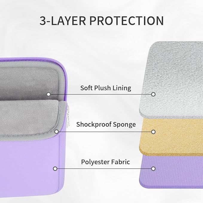 RAINYEAR Laptop Sleeve Case 15 16 Inch, Protective Portable Case with Front Pocket, Briefcase Handbag Computer Cover Laptop Bag Compatible for 15-16 Inch MacBook Air/Pro, Purple