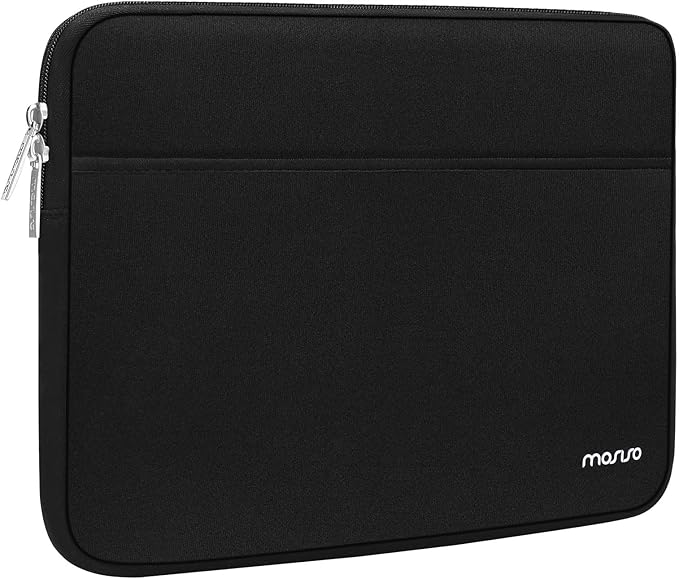 MOSISO Laptop Case 13-14 inch, 13.3 inch Laptop Sleeve Bag Compatible with MacBook Air 13 13.6/Pro/Neo 13/Pro 14, HP Dell ASUS Lenovo,Neoprene Carrying Case with Horizontal Pocket, Black