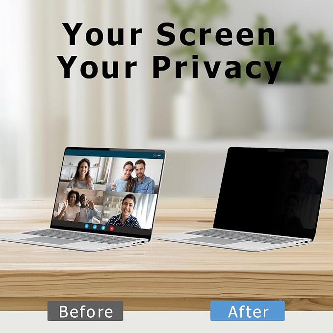 Adeway Privacy Screen Protector for Surface Laptop Go 3-2-1 12.4 Inch, Magnetic Nano, Anti-Spy, Removable, Blue Light & UV Blocking, Anti-Glare