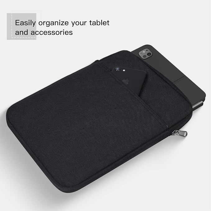 iPad mini Sleeve, Shockproof 7.9-8.3 inch Tablet Sleeve for iPad mini 7/6/5/4/3, Amazon Fire HD 8/8 Plus, Samsung Galaxy Tab A7 Lite 8.7, iPad mini Pouch Bag, Black