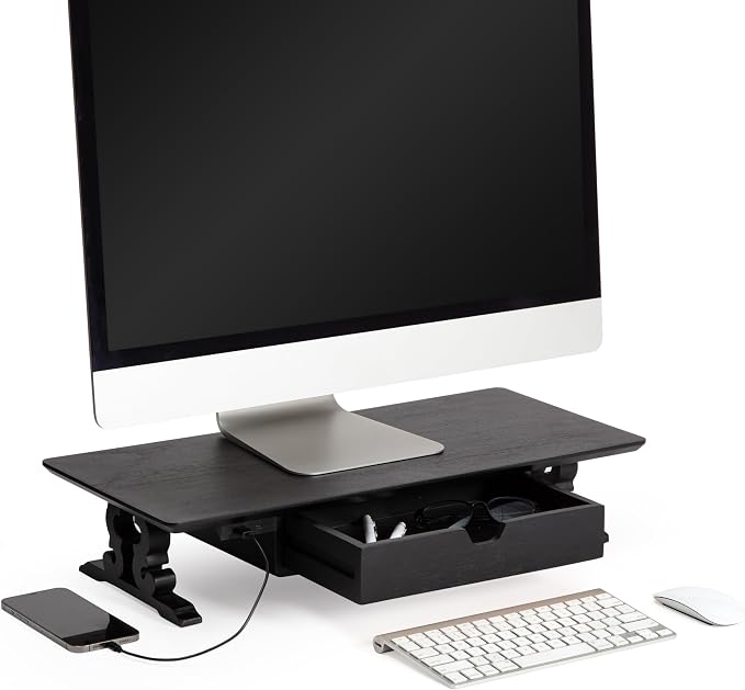 Anji Mountain Monitor Stand - Desktop Organizer & Laptop Riser, Ergonomic Monitor Riser, Space-Saving Monitor Stand for Desk, Durable Construction, Easy Assembly, Ideal for Home & Office