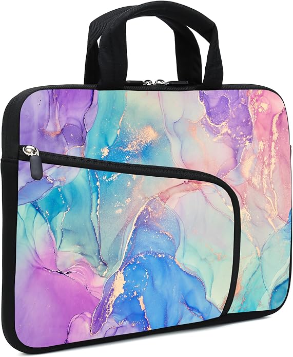 15Inch Laptop Sleeve Carrying Bag with Handle， Front Pocket for Placing Power Adapter and Mouse for men women