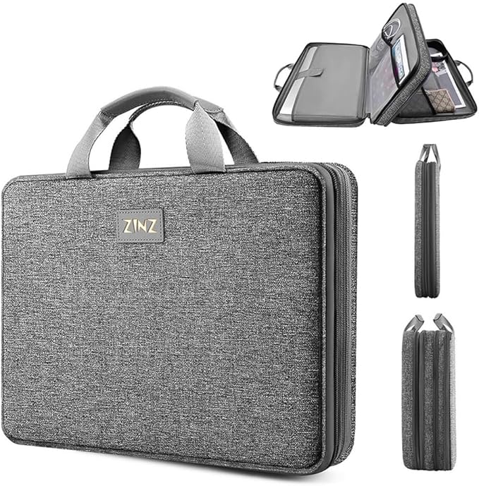 ZINZ Expandable Laptop Case 15.6 Inch Sleeve, Protective Carrying Case Compatible with MacBook Neo 16", MacBook Pro 16"/15.4", Dell XPS 16" and Most 15" 15.6" 16" Notebook，G01DG01