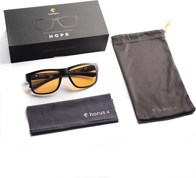 Horus X ® • Kids Blue Light Blocking Glasses | Gaming glasses | Screen Protection for boys and girls | Amber