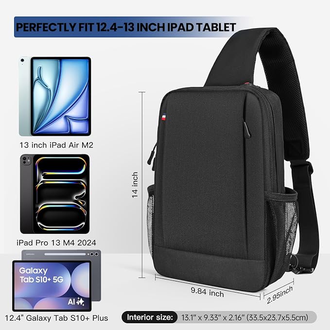 Tablet Sleeve Shoulder Bag for 2026 13 inch iPad Air M4 M3 M2/ iPad Pro 13 M4 M5, 2026 MacBook Neo A18 Pro A3404, iPad Pro 12.9 Carrying Travel Case Bag, Fit Magic Keyboard