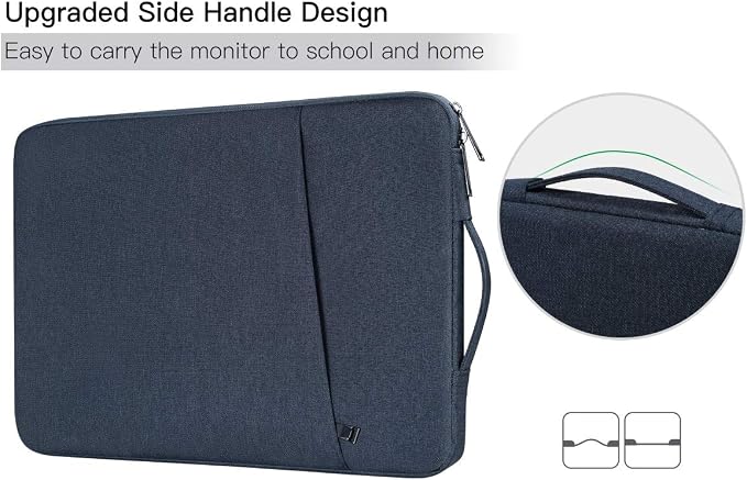 Portable Monitor Case 18.5 Inch,18 Inch Storage Sleeve Bag Compatible with Most Large 18.5 Inch Portable Monitor Carrying Pouch Bag,Navy Blue(NOT FIT 18 INCH Laptop)