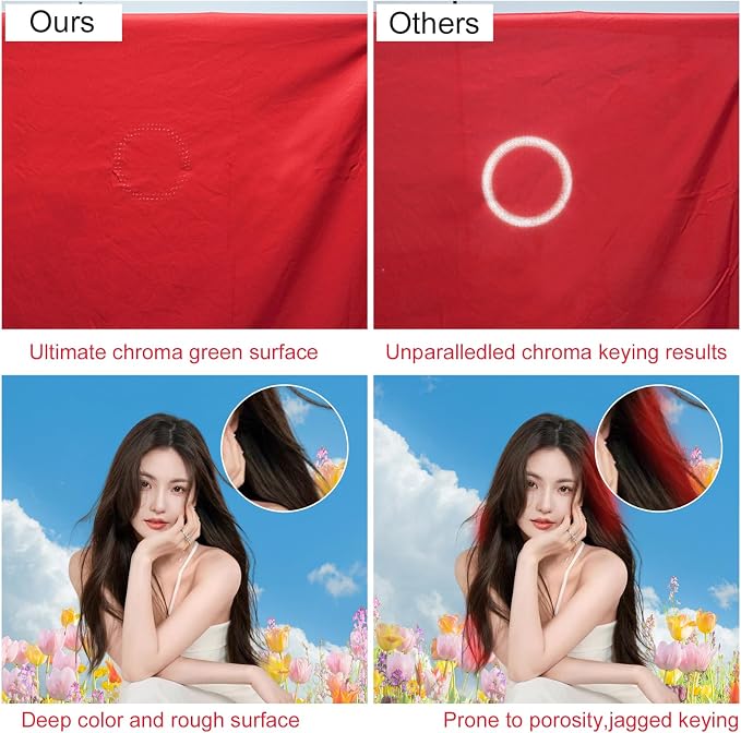 Red Backdrop for Photography 10 x 10 Ft,Chroma Key Red Background Sheet for Photography,Photo Backdrop Curtain for Photoshoot Video Polyester Cloth Video Studio Calls Streaming Gaming
