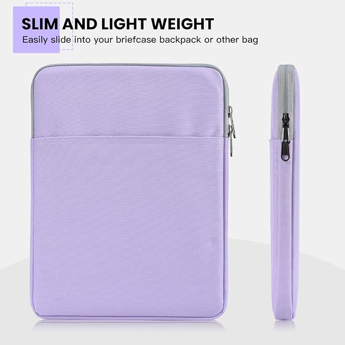 6-7 inch Kindle Paperwhite Sleeve for Kindle Paperwhite 6.8"/ Kindle 6 11th 2022, Fire HD 7, Kobo Clara 2E e-Reader 6" Sleeve Bag, Purple