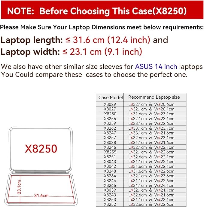 Smatree Hard EVA Protective Sleeve Case Compatible for 14 inch ASUS Vivobook S 14 Flip TP3402ZA/TN3402 Notebook Bag (X8250)