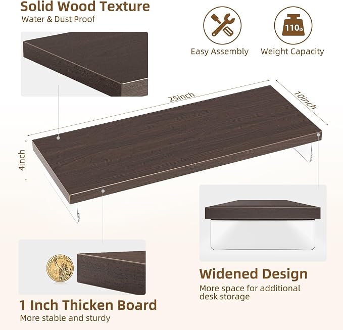 Monitor Stand Riser, Wood & Acrylic Computer Monitor Stand Desk Desktop Organizer Table For Home, Office Workspace, Laptop Riser, Printer, PC & TV Screen Riser
