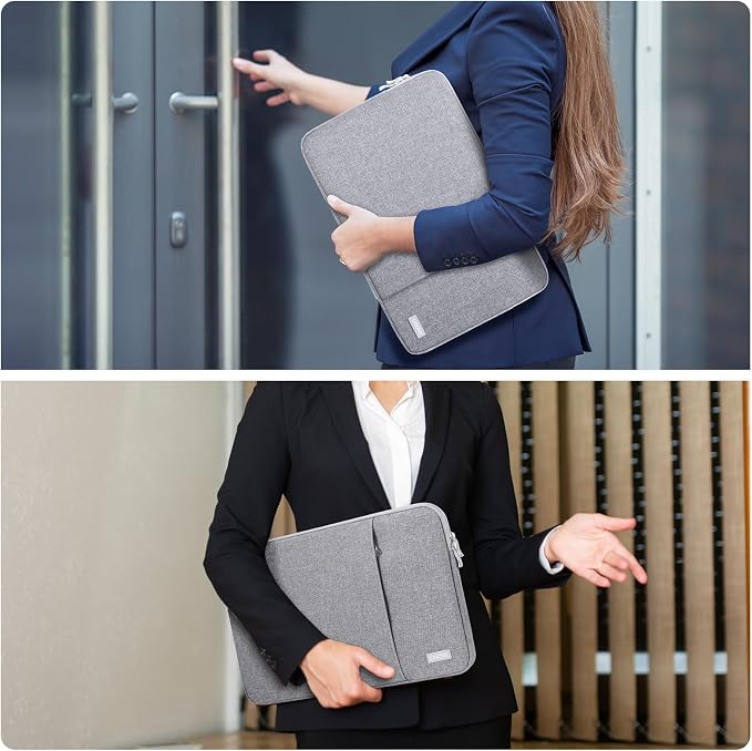Portable Monitor Case 15.6 Inch,Losong Protective Carrying Sleeve for Most 15.6 in Monitors,Water Resistant Portable Computer Laptop Display Bag with Accessory Pocket,Size-15.3"x9.8" Gray