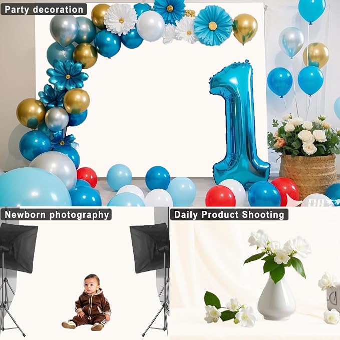 Ivory Backdrop for Photoshoot Professional Photo Backdrop Background Curtain for Product Photography Portraits Wedding Party Live Streaming Video Recording 10X10 FT