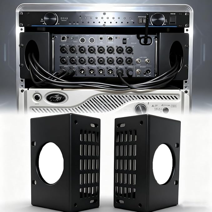Ventilated Rack Mount Kit for Behringer XR16, XR18, SD18 - Compatible with Midas MR16, MR18 Mixers | Cable Management | Includes Mounting Hardware