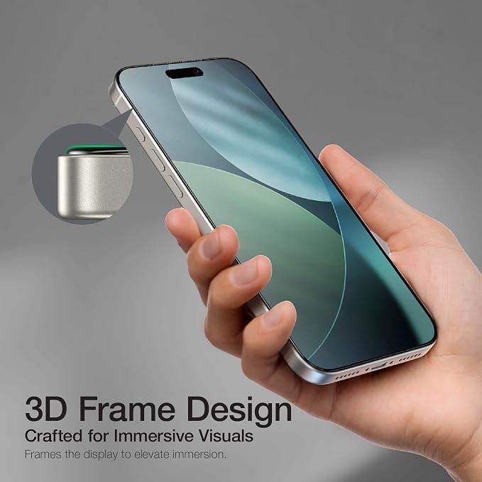 AMAZINGthing for iPhone 17 Pro Max [Titan Filter 7 - Matte Glass] Screen Protector, Anti-Glare Matte, 9H Tempered Glass, Full Coverage, Case‑Friendly, Oleophobic, Alignement Frame, 2 Pack