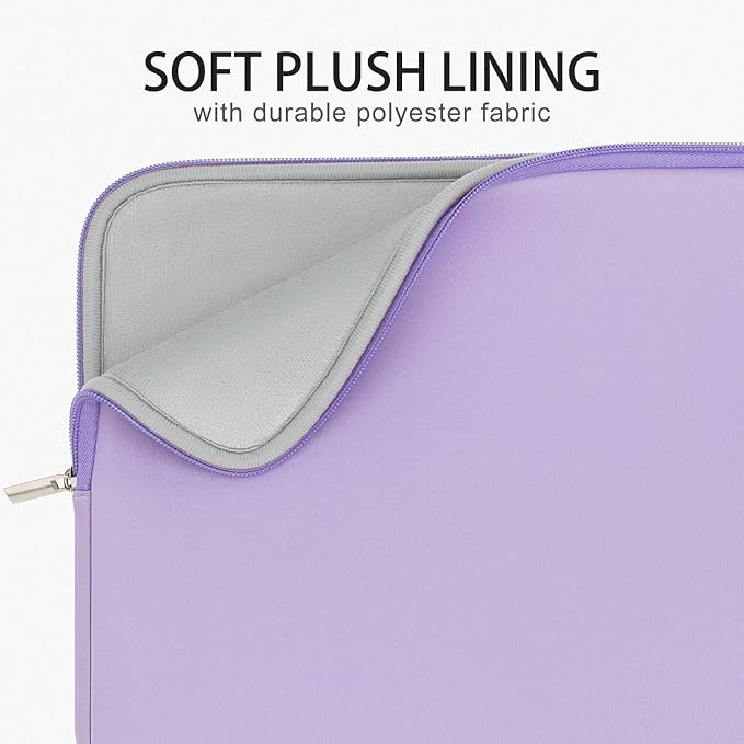 RAINYEAR Laptop Sleeve Case Compatible with 13.3 Inch Laptop PC 14 Inch MacBook Pro/Max M1 M2 M3 M4 M5 Pro/Max, Protective Soft Padded Lightweight Computer Carrying Bag Cover, Purple