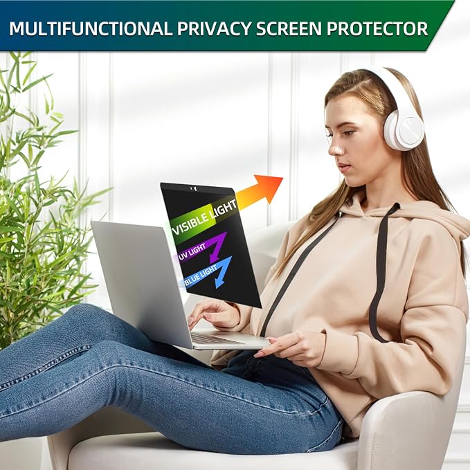 STARY Magnetic Privacy Screen for MacBook Air 13.6 & 13 Inch 2022-2026 (M2, M3,M4,M5), Removable Laptop Privacy Filter Shield and Matte Anti-Glare Blue Light Protector