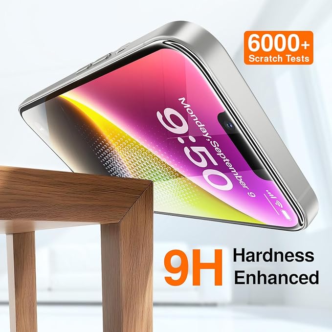 SMARTDEVIL 2 Pack Screen Protector for iPhone 17e/16e/14/13/13 Pro, 9H Hardness Military Grade Shatterproof HD Clear Tempered Glass, Easy to Install, Auto Bubble-Free and Dust-Free Box, Case Friendly