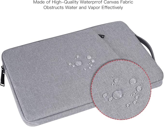 15.6-16 Inch Laptop Sleeve Case for Dell 16 Plus/HP Omnibook 16/Pavilion Envy/Lenovo ThinkPad IdeaPad Computer Bag, Light Grey