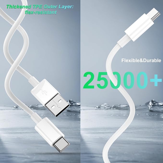 USB to USB C Cable 6ft 2Pack for iPhone 15/16/17 Charger Cord, Car Carplay Cable Fast Charging Compatible for Apple 17 Pro Max/16 Plus/for IPad Pro 12.9/11/Air 5th/4th Mini Gen, Type C Charge 6 Foot