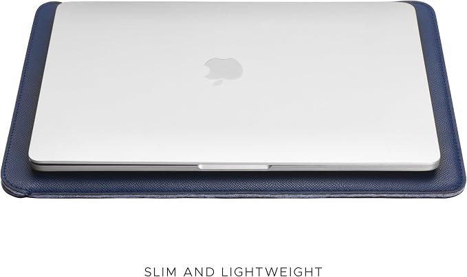 Comfyable Laptop Sleeve 14 Inch Precisely Compatible with MacBook Pro M5 M4 M3 M2 Pro/Max 2026-2021, Faux Leather Cover Case, 14 in, Midnight Blue