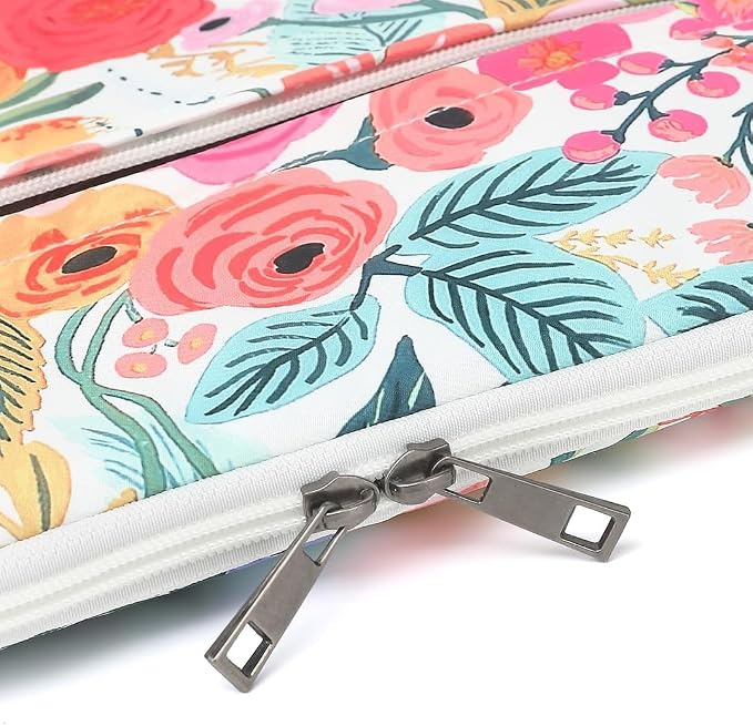 Laptop Sleeve Bag Case with Pocket for MacBook Air 13 inch,iPad Pro 13 inch and 12.5 inch-13.3 inch Notebook Computer Laptop (Floral)
