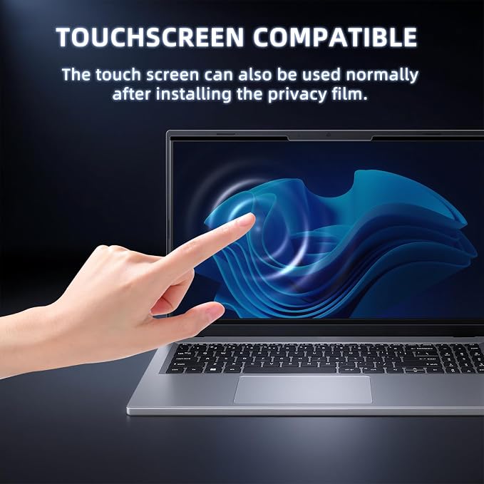 Nano-Adsorption Laptop Privacy Screen 14 inch 16:10, Removable Laptop Privacy Screen Protector, Anti Glare Blue Light Touchscreen compatible, Computer Private Filter