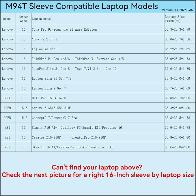 Smatree M94TP Hard Protective 16 inch Laptop Sleeve Case Compatible for Lenovo Yoga/ThinkPad/IdeaPad/Legion 7a Gen 11, DELL Pro 16, MSI Stealth/CreatorPro/Summit/Prestige, ACER Aspire,Pink (X8288TP)