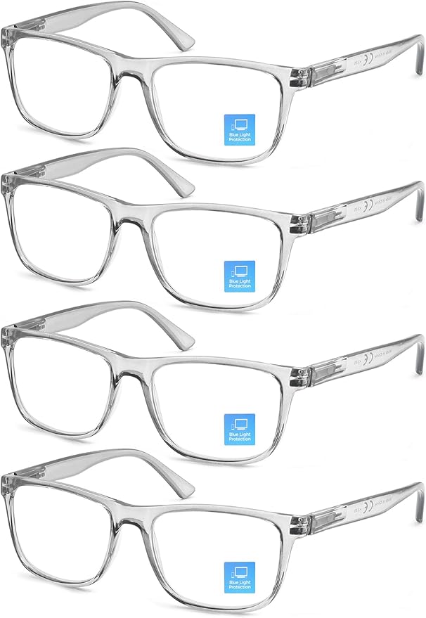 Blue Light Blocking Reading Glasses Men Large Wide Oversized Square Computer Readers Glasses for Big Head/Large Face