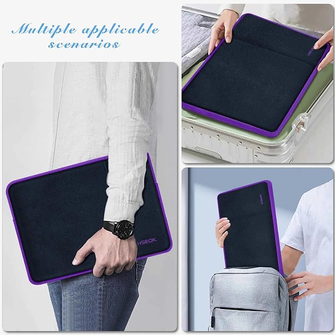 Hseok Laptop Case 13.3-14 Inch Sleeve, Water-Resistant Computer Bag Compatible with MacBook Neo/Pro 14" M5/M4/M3/M2/M1 and All 13.3" Mac Air/Pro, XPS 14 and Most Popular 13.3"-14" Notebook，B02K07