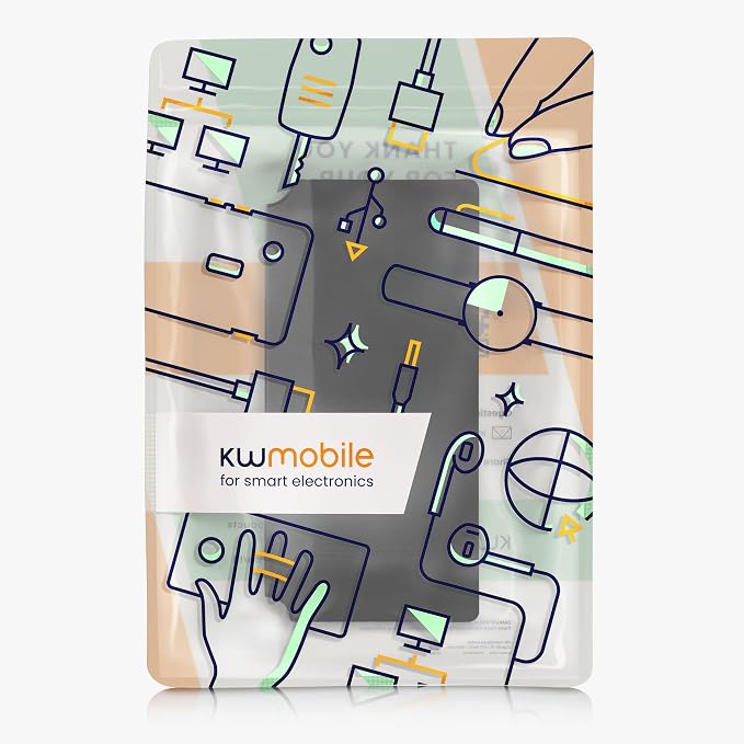 kwmobile Laptop Pouch for Wireless Mouse/Portable SSD/Portable HDD Case - 3-Pocket Adhesive SSD Case - External HDD, Wireless Mouse Holder - Accessories Organizer Pocket - Black