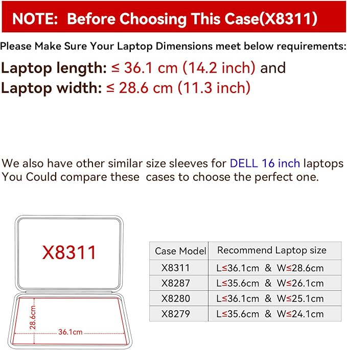 Smatree Hard EVA Protective Sleeve Case Compatible for 16 inch DELL G16 7630/7620 Gaming Laptop Slim and Anti-Shock Case Notebook Bag (X8311)