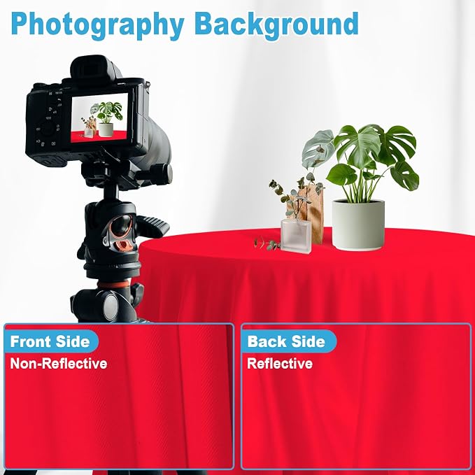 Red Backdrop for Photoshoot, Professional Photo Backdrop Background Curtain for Product Photography, Portraits, Wedding, Party, Live Streaming Video Recording 10X10 FT (Background Only)
