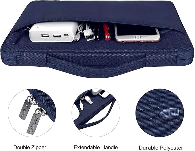 MOSISO Compatible with MacBook Air 13 inch Case M5 2026 M4 2025 M3 M2 2024-2022 A3449 A3240 A3113 A2681,Hard Shell&Sleeve Bag&Keyboard Skin&Webcam Cover&ScreenFilm for MacBook Air 13.6, Navy Blue