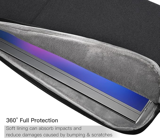 17.3 Inch Portable Monitor Sleeve Case Bag Compatible with ViewSonic Forhelp ZSCMALLS MNN Portable Monitor Carrying Pouch, Black