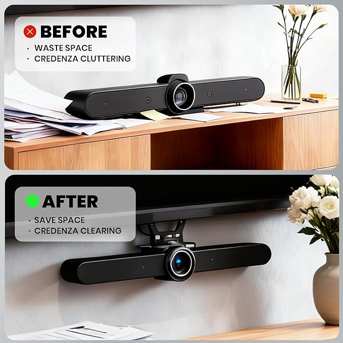 Mounting Bar for TV Mount,TV Mount for Logitech Video Conferencing System,Mounting Bracket Compatible with Logitech Rally Series(Bar, Bar Mini, Bar Huddle) & Rally Camera (Part Number: 952-000041),New