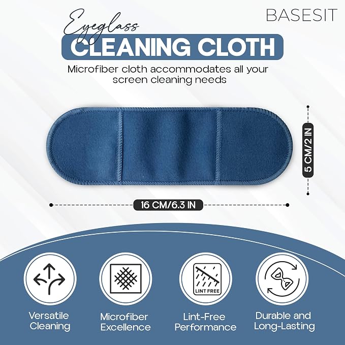 Finger Grip Eyeglass Cleaner (4 Pack) – Premium Microfiber Glasses Cleaning Cloth for Eyeglasses, Sunglasses, Phone Screens & Camera Lens (Pink/Yellow)