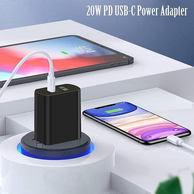 4 Pack USB C Charger Block, Dual Port Type C Wall Charger Fast Charging 20W Power Adapter Cube for iPhone 14/14 Pro/14 Pro Max/14 Plus/13/12/11, XS/XR/X, iPad, Samsung, More