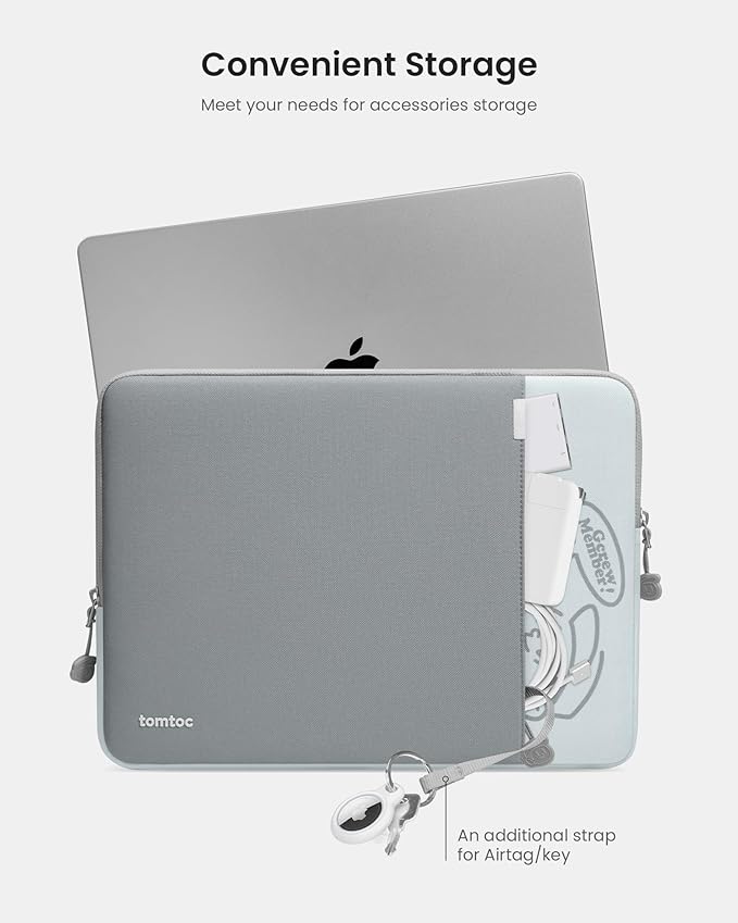 tomtoc 360° Protective Laptop Sleeve for 14-inch New MacBook Pro M5 Pro/Max (2026) A3426 A3427 A3434 M4/M3/M2/M1 A3112 A3401 A3185, Water-Resistant Laptop Case Fits Dell XPS 14 & 13.8" Surface Laptop